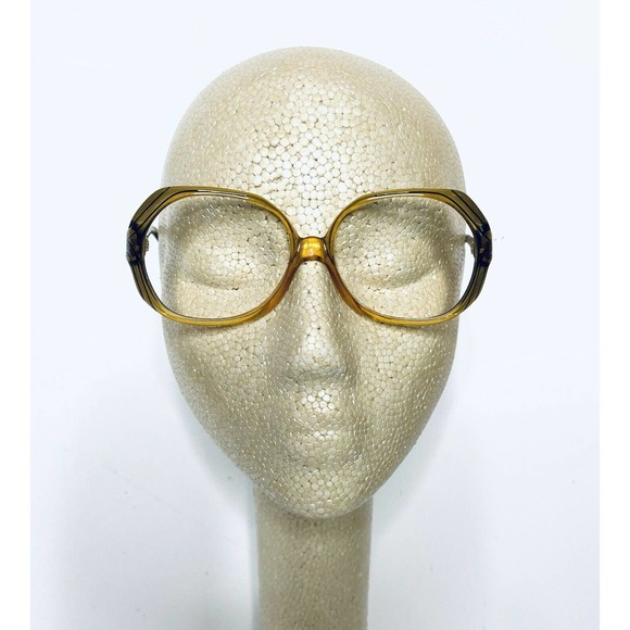 VTG Christian Dior Amber Lucite Oversized Glasses - Picture 6 of 10
